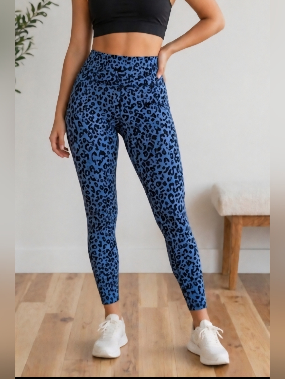 PINK By VICTORIA SECRET Grey/Black Leopard Print Leggings, M